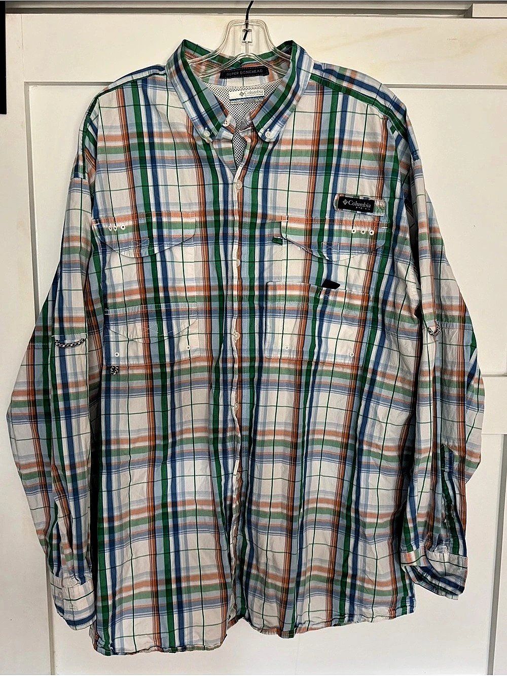 Columbia PFG "Super Bonehead" Long-Sleeve Fishing Shirt Size XL